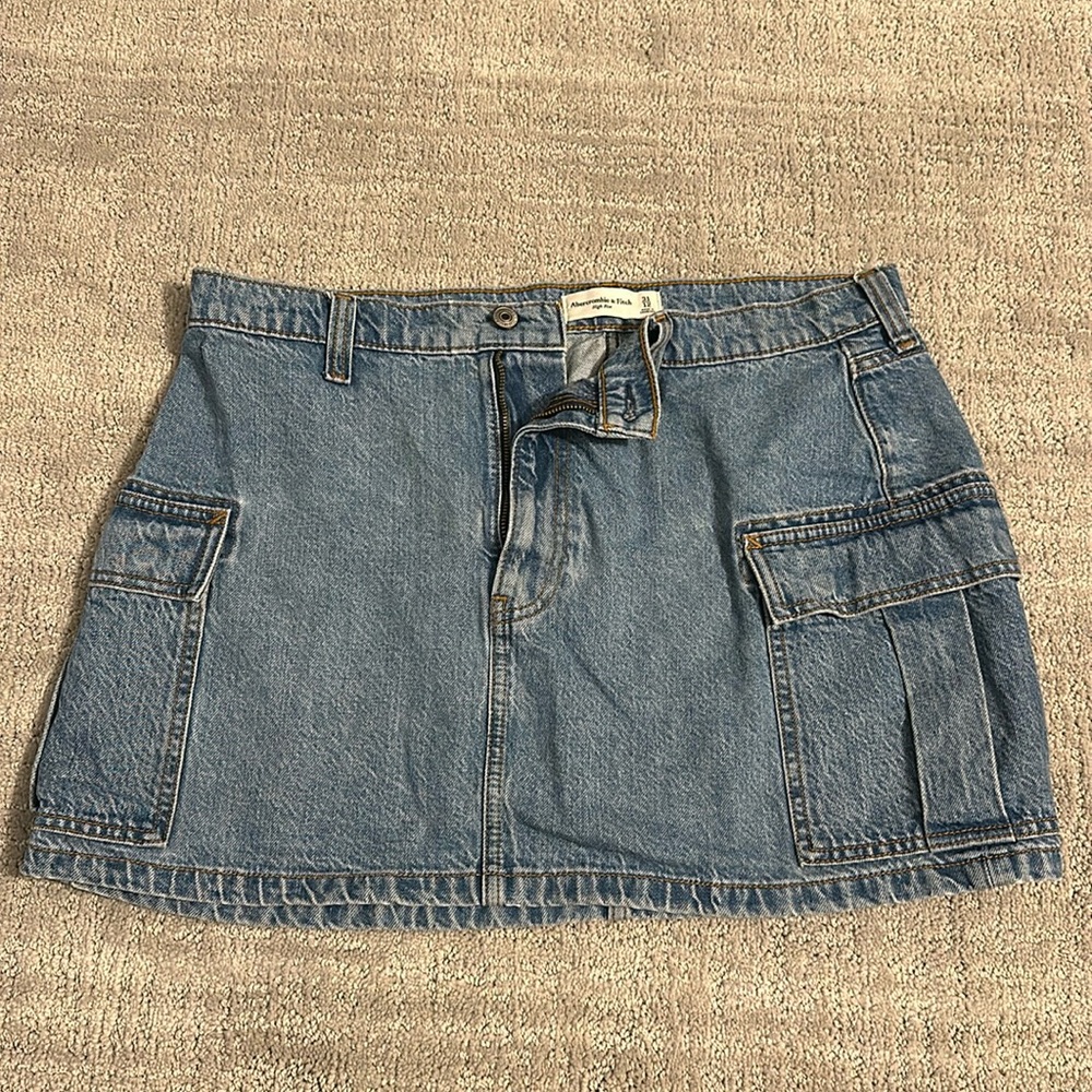 Abercrombie Denim Cargo Skirt